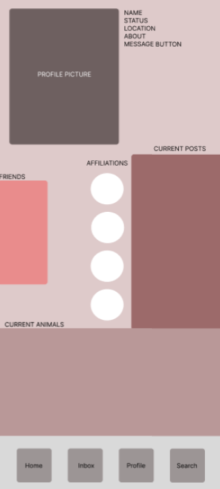 Low-fi Profile Wireframe