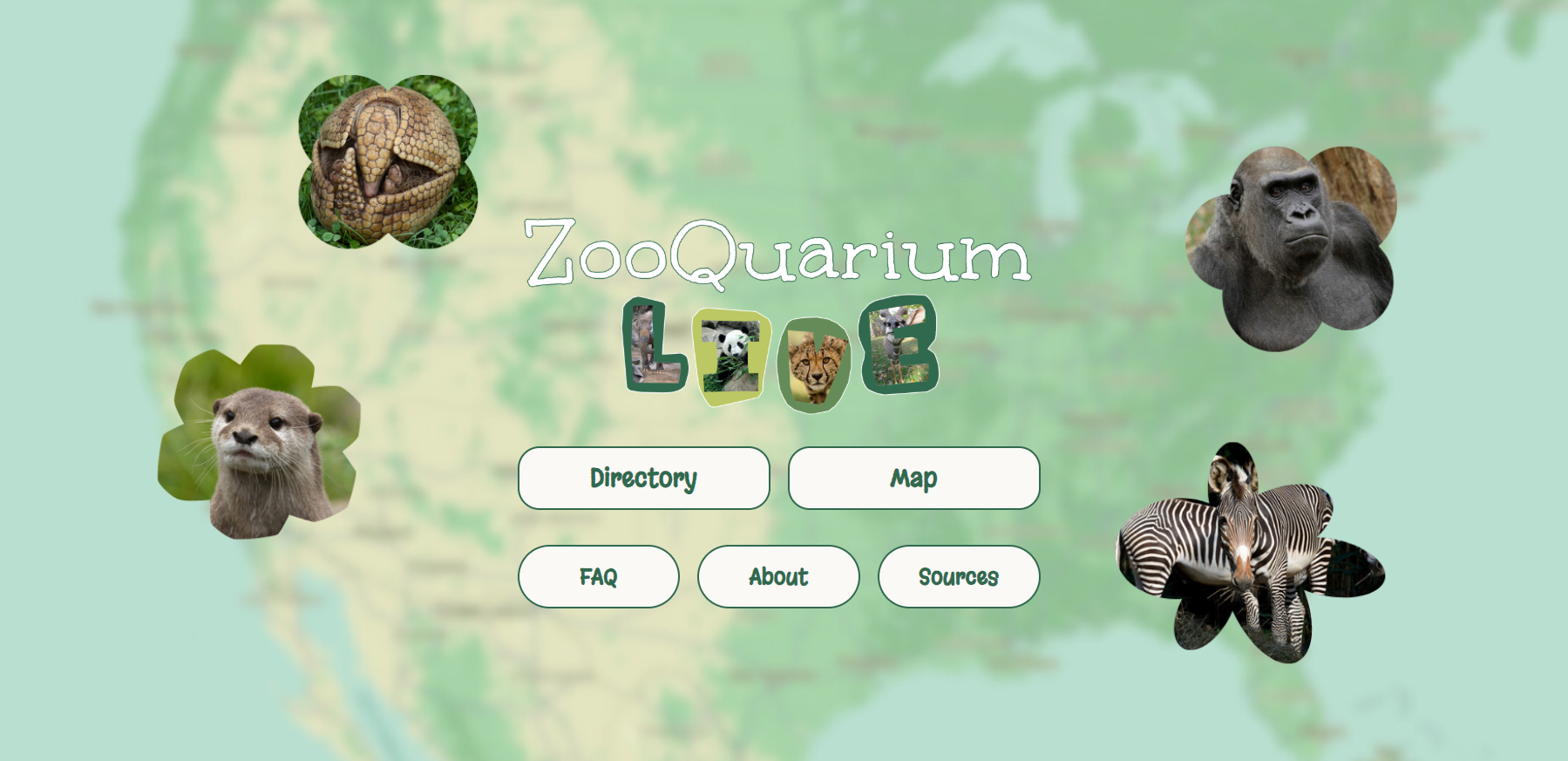 ZooQuarium Website Interface